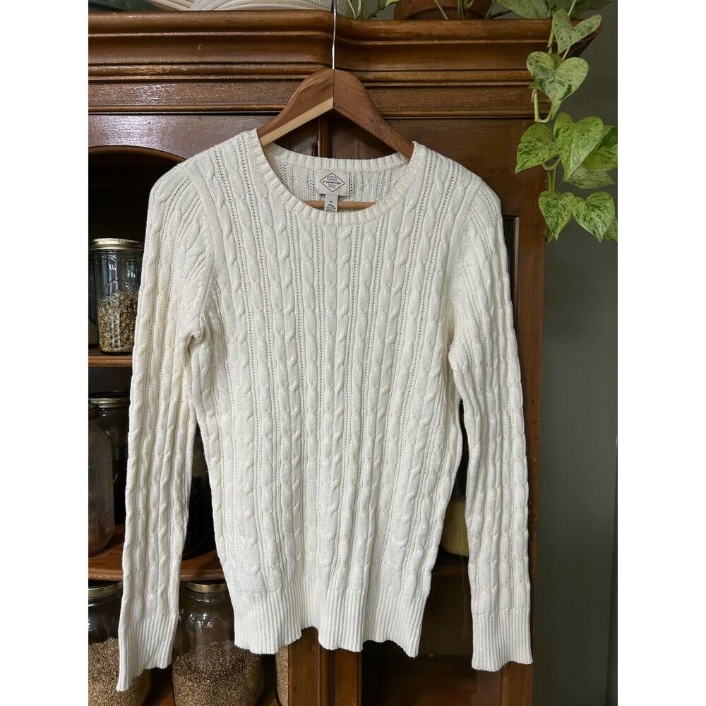 Cream Cable Knit St Johns Bay Cozy Mountain Gilmore Girls Sweater